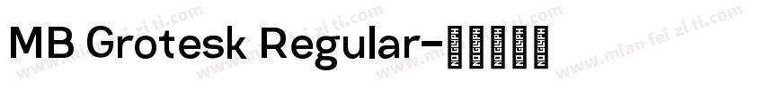 MB Grotesk Regular字体转换